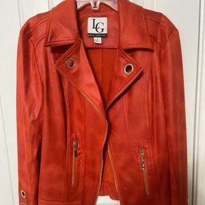 ORANGE SUADE JACKET SIZE 8